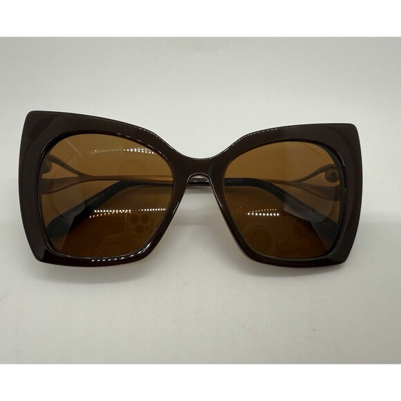 Swarovski Atelier SK271-P 48G Brown Cat Eye Sunglasses Frame 53-18-140 Italy COA - Picture 13 of 14